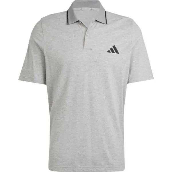 Adidas adidas ESSENTIALS PIQUÉ SMALL LOGO Мъжка тениска, сиво, размер XXXL