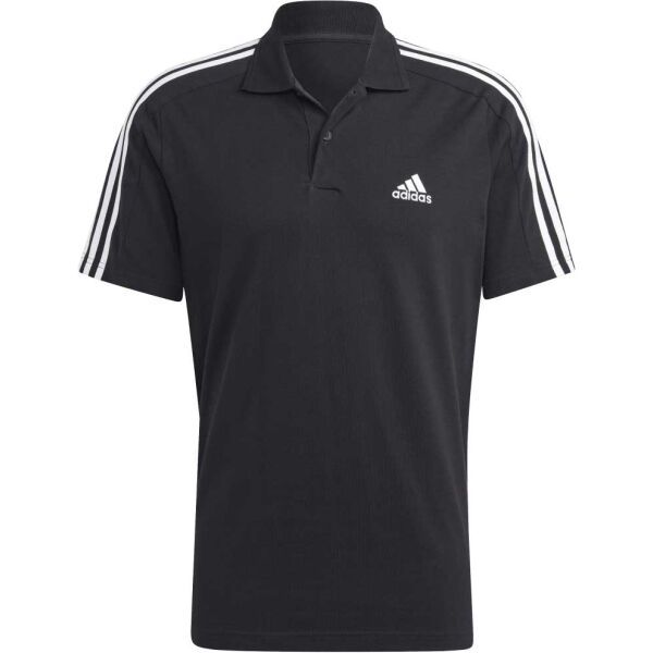 adidas adidas ESSENTIALS POLO SHIRT Мъжка тениска с яка, черно, размер