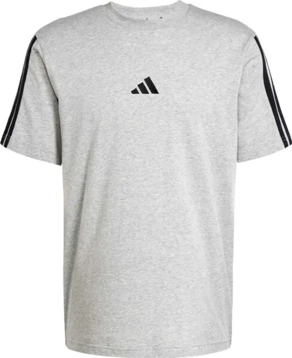 adidas adidas ESSENTIALS SINGLE JERSEY 3-STRIPES Мъжка тениска, сиво, размер