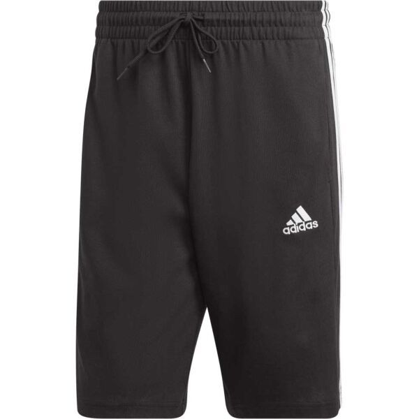 adidas adidas ESSENTIALS SINGLE JERSEY 3-STRIPES SHORTS Мъжки шорти, черно, размер