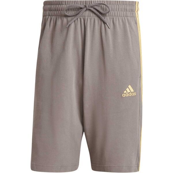 adidas adidas ESSENTIALS SINGLE JERSEY 3-STRIPES SHORTS Мъжки шорти, сиво, размер