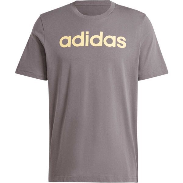 adidas adidas ESSENTIALS SINGLE JERSEY LINEAR EMBROIDERED LOGO TEE Мъжка тениска, кафяво, размер