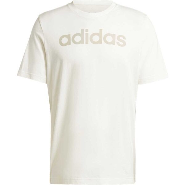 adidas adidas ESSENTIALS SINGLE JERSEY LINEAR Мъжка тениска, бежово, размер