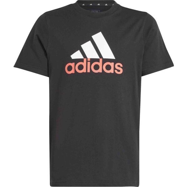 adidas adidas ESSENTIALS TWO-COLOR BIG LOGO COTTON T-SHIRT Младежка тениска, черно, размер