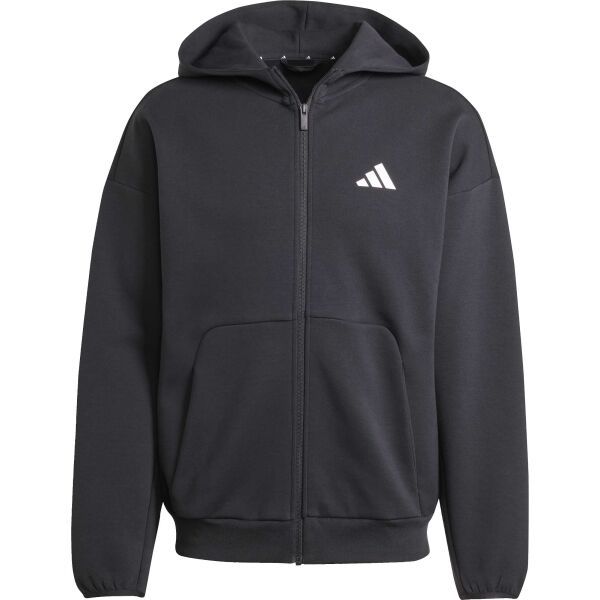 adidas adidas FUTURE ICONS 3-STRIPES FULL ZIP HOODIE Мъжки суитшърт, черно, размер