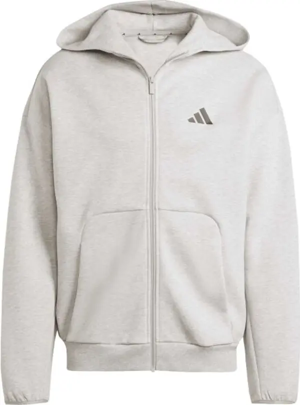 adidas adidas FUTURE ICONS 3-STRIPES FULL ZIP HOODIE Мъжки суитшърт, сиво, размер