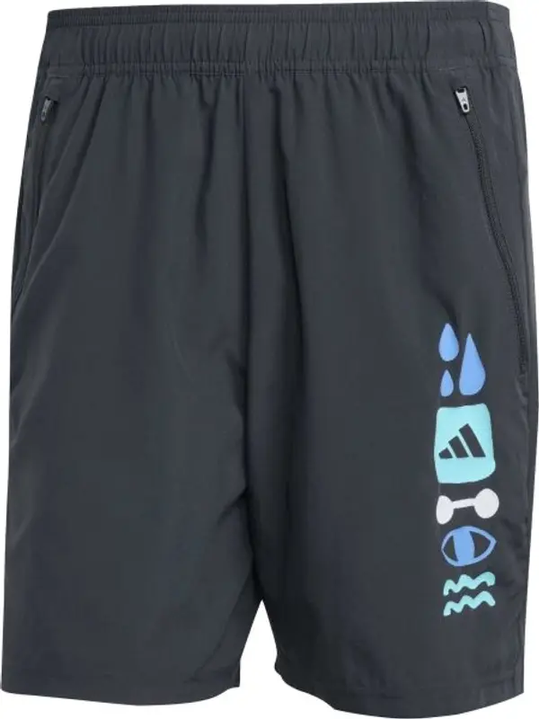 adidas adidas GFX SHORT Мъжки тренировъчни шорти, тъмносиво, размер