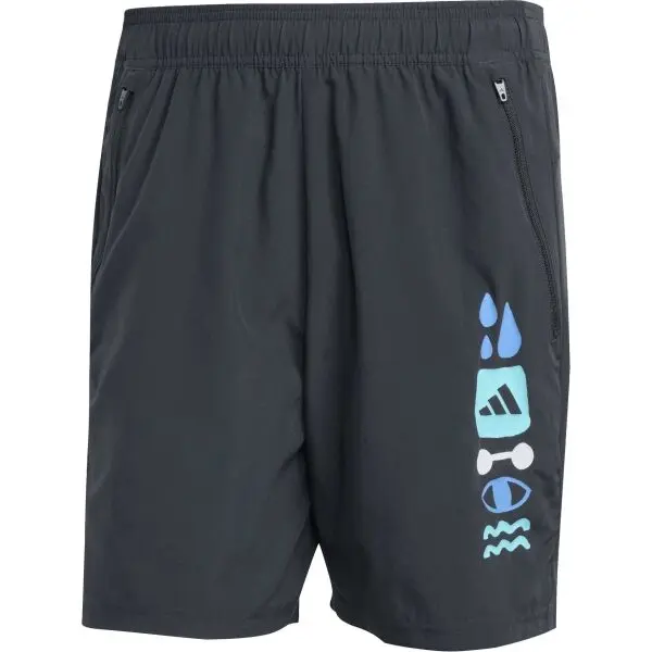 Adidas adidas GFX SHORT Мъжки тренировъчни шорти, тъмносиво, размер