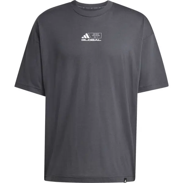 Adidas adidas GFX TEE GLOB Мъжка спортна тениска, тъмносиво, размер