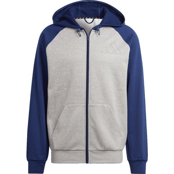 adidas adidas GG BL FZ HD Мъжки суитшърт, сиво, размер