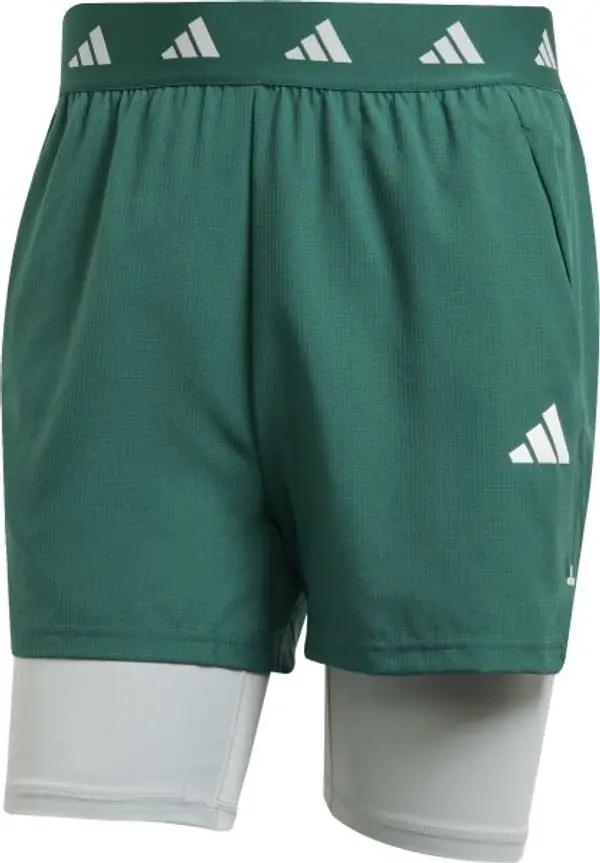 adidas adidas GYM+ 2IN1 SHORT Мъжки спортни панталонки, зелено, размер