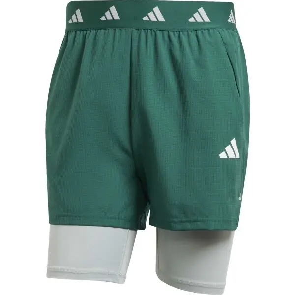 Adidas adidas GYM+ 2IN1 SHORT Мъжки спортни панталонки, зелено, размер