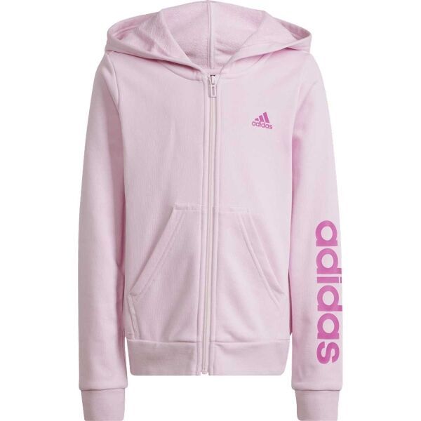 adidas adidas LIN FZ HOODIE Горнище за момичета, розово, размер