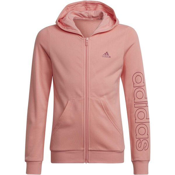 adidas adidas LIN FZ HOODIE Горнище за момичета, розово, размер