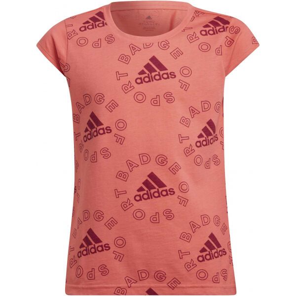 adidas adidas LOGO T1 Тениска за момичета, розово, размер