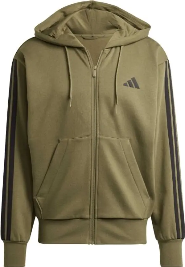 adidas adidas M 3 STRIPES FL FZ HD Мъжки суитшърт, khaki, размер