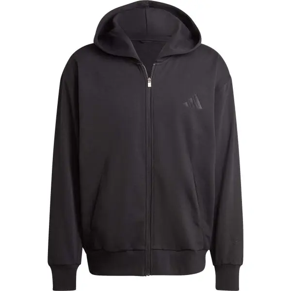 adidas adidas M A SZN FL FZ Мъжки суичър, черно, размер XXL
