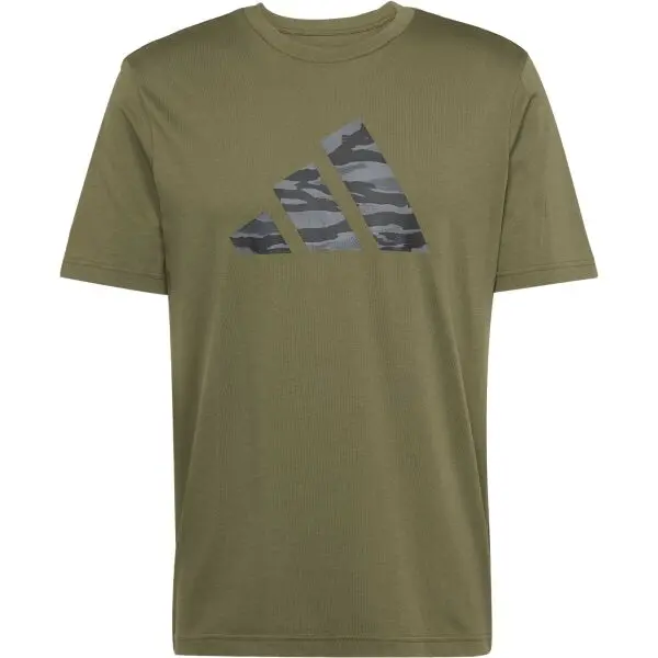 adidas adidas M C CAMO LOGO TEE Мъжка тениска, khaki, размер