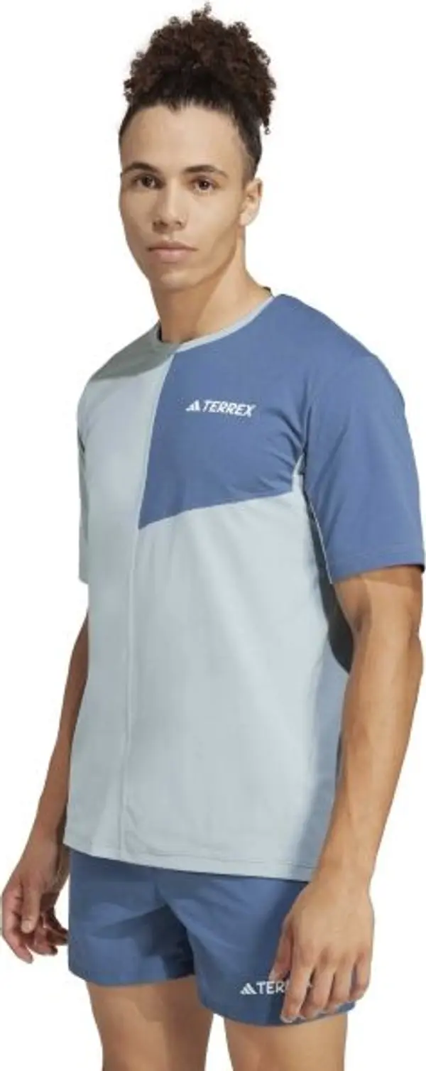 adidas adidas MT TEE Мъжка тениска за туризъм, светлосиньо, размер