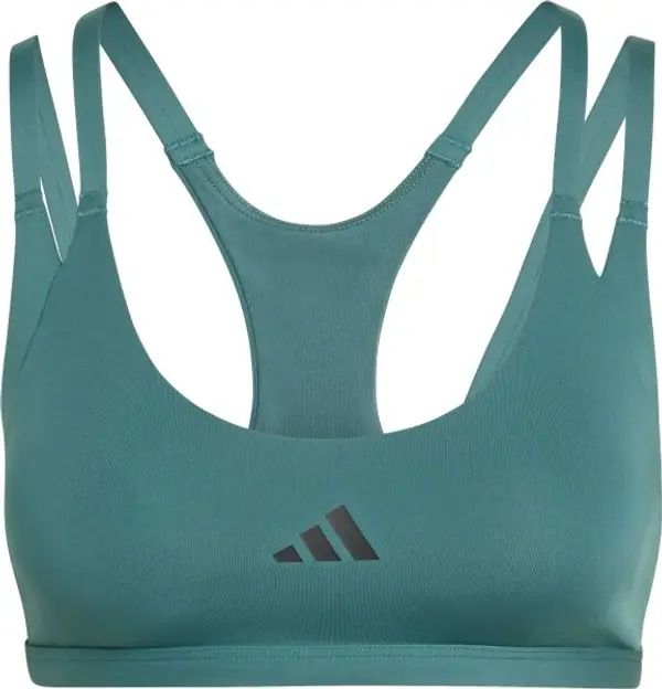 adidas adidas OPIME STRAPPY LS BRA Дамско спортно бюстие, тъмнозелено, размер