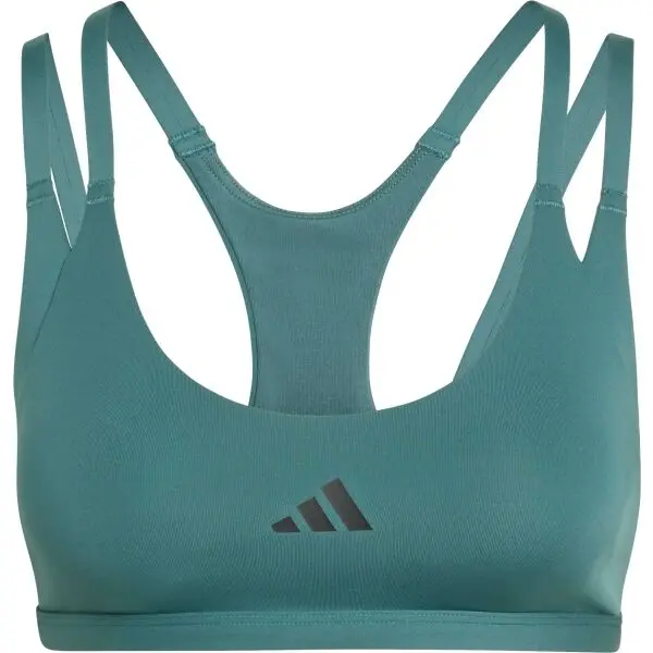 Adidas adidas OPIME STRAPPY LS BRA Дамско спортно бюстие, тъмнозелено, размер