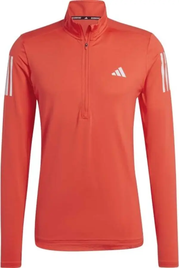 adidas adidas OTR 1/4 ZIP Мъжки суитшърт за бягане, червено, размер