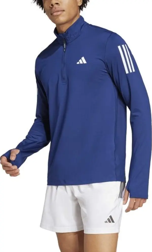 adidas adidas OWN THE RUN HALF-ZIP Мъжка тениска за бягане, тъмносин, размер
