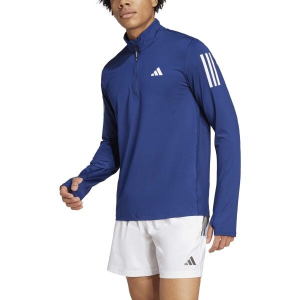 adidas adidas OWN THE RUN HALF-ZIP Мъжка тениска за бягане, тъмносин, размер