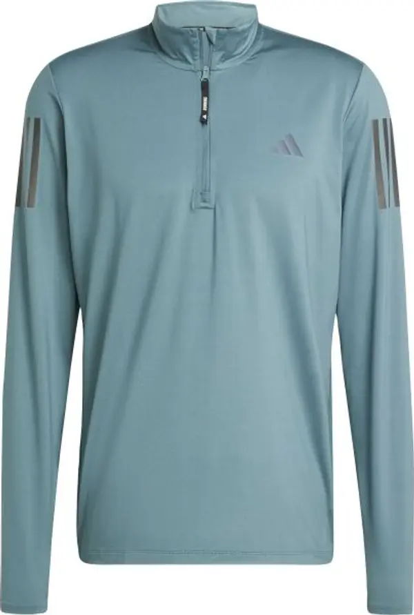 adidas adidas OWN THE RUN HALF-ZIP Мъжка тениска за бягане, тюркоазено, размер