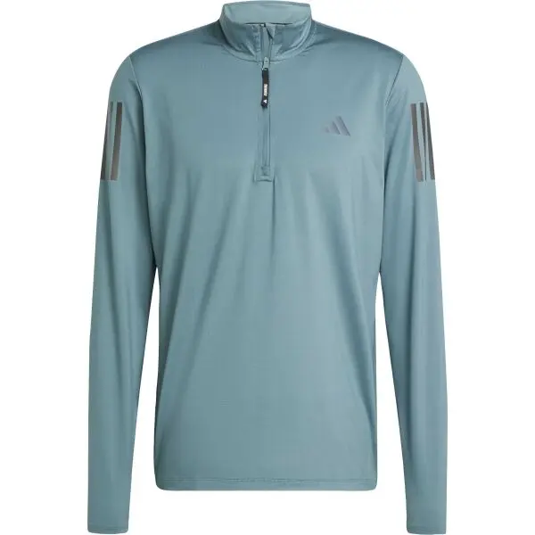 adidas adidas OWN THE RUN HALF-ZIP Мъжка тениска за бягане, тюркоазено, размер