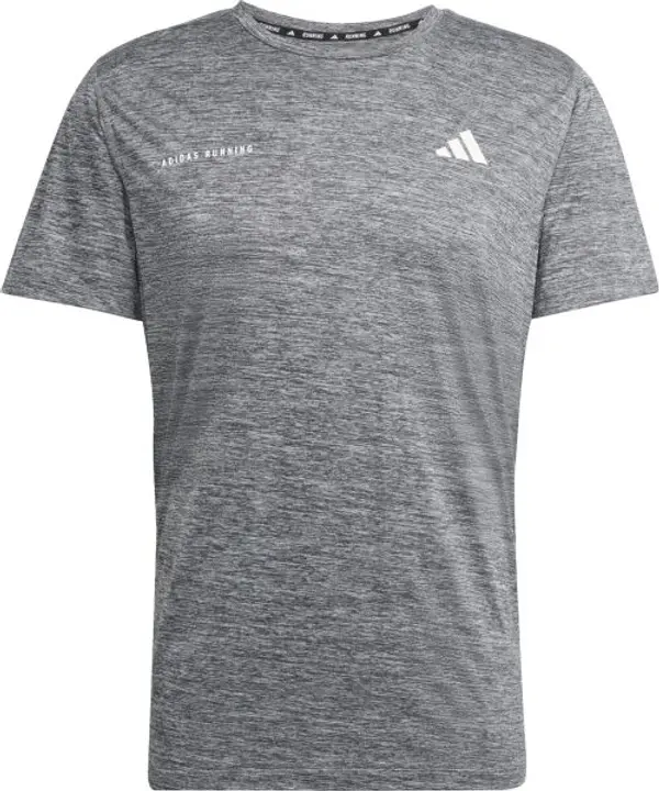 adidas adidas OWN THE RUN MELANGE TEE M Мъжка спортна тениска, тъмносиво, размер