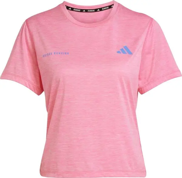 adidas adidas OWN THE RUN MELANGE TEE W Дамска тениска за бягане, розово, размер