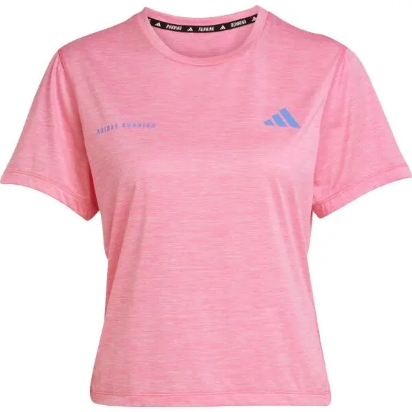 adidas adidas OWN THE RUN MELANGE TEE W Дамска тениска за бягане, розово, размер