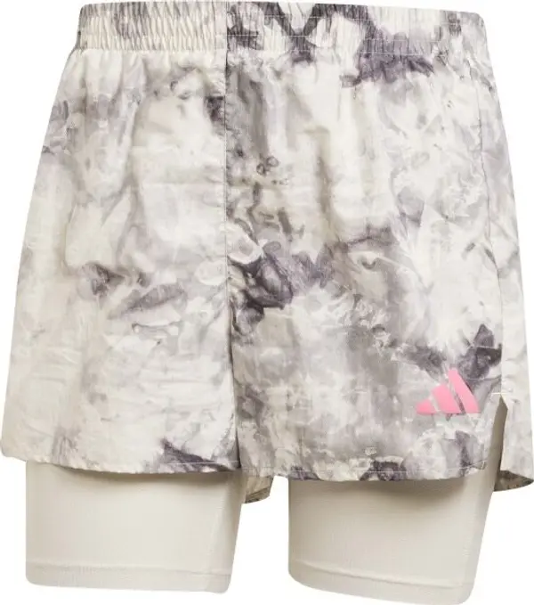 adidas adidas OWN THE RUN SPRAY DYE 2IN1 W Дамски спортни шорти, бежово, размер