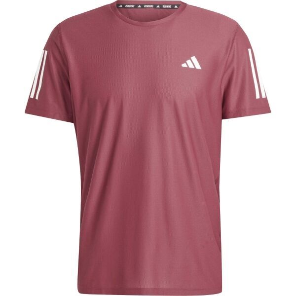 adidas adidas OWN THE RUN TEE Мъжка тениска за бягане, винен, размер