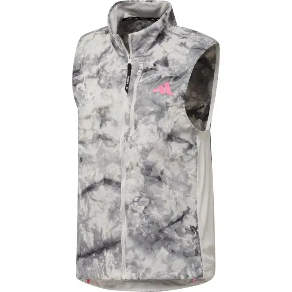 Adidas adidas OWN THE RUN TRAINING SPRAY DYE VEST W Дамско елече за бягане, сиво, размер