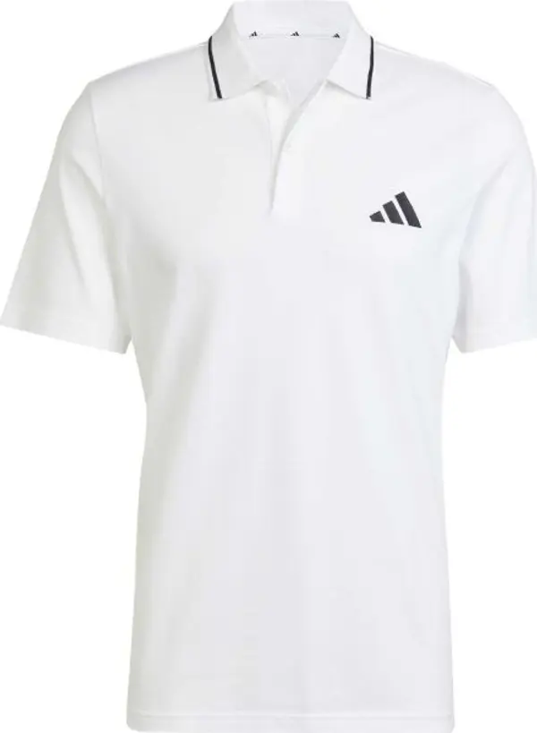 adidas adidas PIQUE POLO Мъжка тениска с якичка, бяло, размер