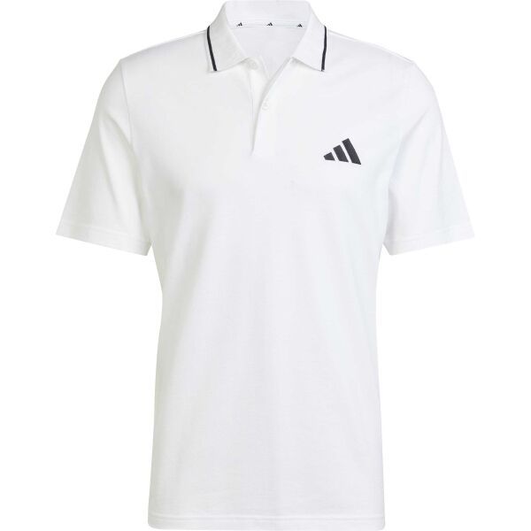 adidas adidas PIQUE POLO Мъжка тениска с якичка, бяло, размер