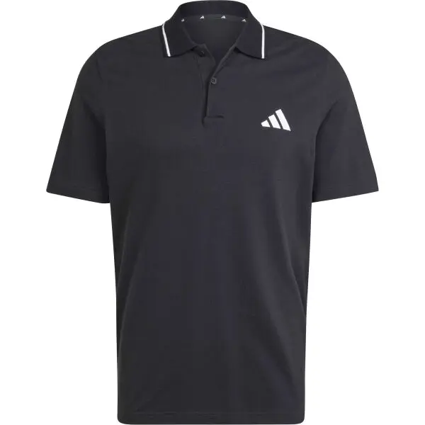 adidas adidas PIQUE POLO Мъжка тениска с якичка, черно, размер XXXL