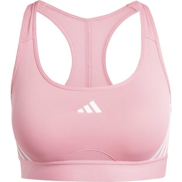 adidas adidas POWERIMPACT TRAIN 3-STRIPES BRA Дамско спортно бюстие, розово, размер