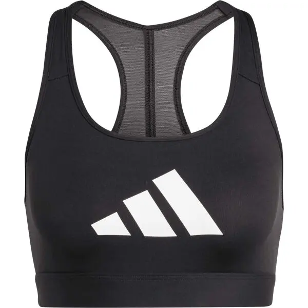 Adidas adidas POWERREACT BIG LOGO BRA Дамско спортно бюстие, черно, размер