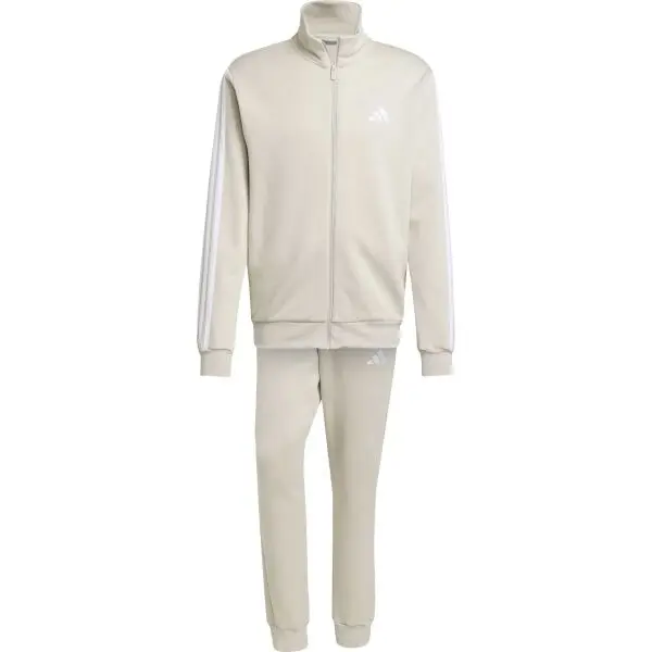 adidas adidas SPORTSWEAR BASIC 3-STRIPES FLEECE Мъжки спортен комплект, бежово, размер