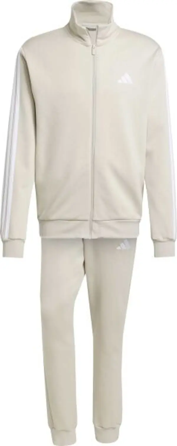 adidas adidas SPORTSWEAR BASIC 3-STRIPES FLEECE Мъжки спортен комплект, бежово, размер