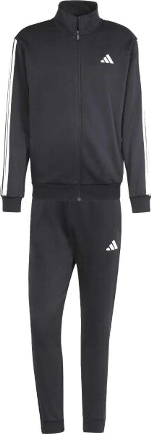 adidas adidas SPORTSWEAR BASIC 3-STRIPES FLEECE Мъжки спортен комплект, черно, размер