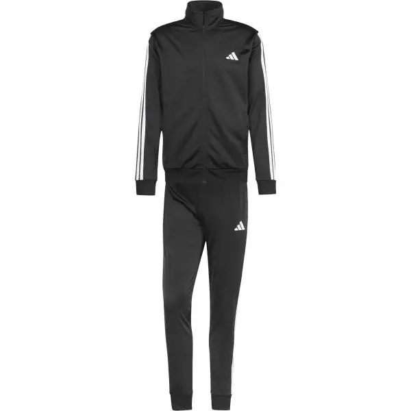 Adidas adidas SPORTSWEAR BASIC 3-STRIPES TRICOT M Мъжки спортен екип, черно, размер XXL
