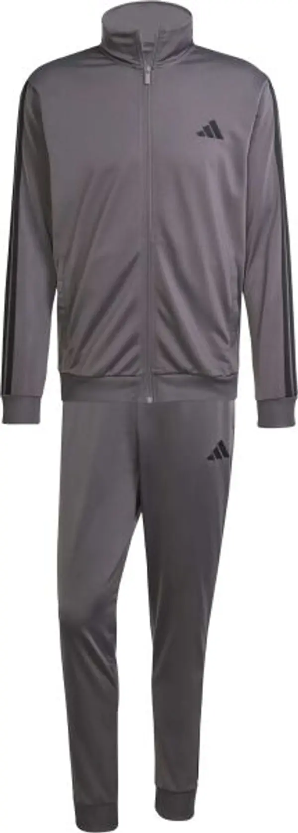 adidas adidas SPORTSWEAR BASIC 3-STRIPES TRICOT M Мъжки спортен екип, тъмносиво, размер XXL