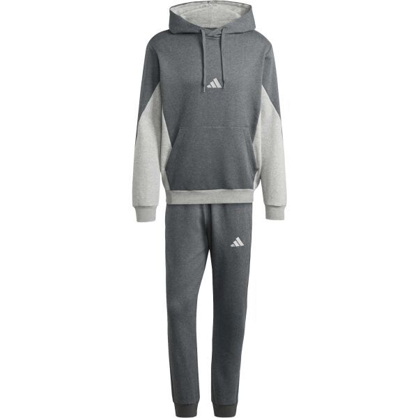 adidas adidas SPORTSWEAR FLEECE COLORBLOCK TRACK SUIT Мъжки спортен екип, тъмносиво, размер