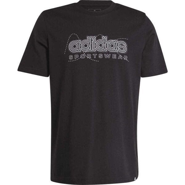 adidas adidas SPORTSWEAR GRAPHIC TEE Мъжка тениска, черно, размер