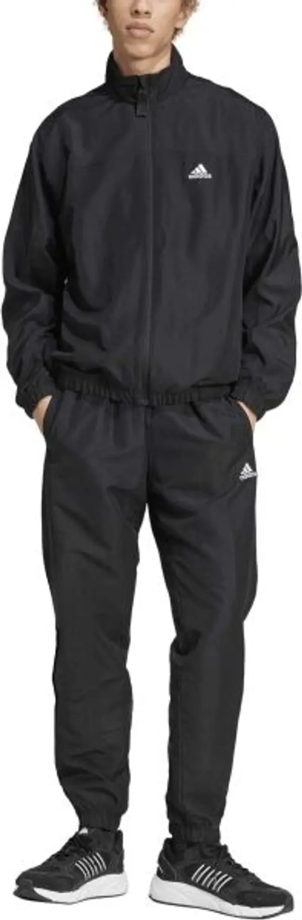 adidas adidas SPORTSWEAR WOVEN COLORBLOCK TRUCKSUIT Мъжки спортен екип, черно, размер XXL