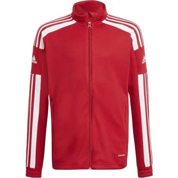 Adidas adidas SQ21 TR JKT Y Момчешки футболен суитшърт, червено, размер